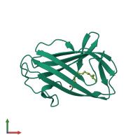 PDB entry 3web coloured by chain, front view.