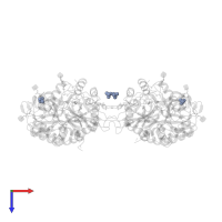 SULFATE ION in PDB entry 3wf3, assembly 1, top view.