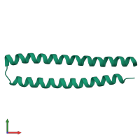 PDB entry 3wfv coloured by chain, front view.