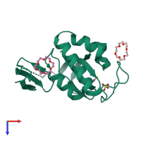 PDB entry 3wh0 coloured by chain, top view.