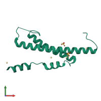 PDB entry 3whj coloured by chain, front view.