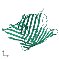 PDB entry 3wi4 coloured by chain, front view.