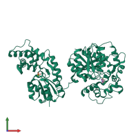 PDB entry 3wk8 coloured by chain, front view.
