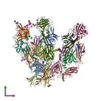 PDB entry 3wo3 coloured by chain, front view.