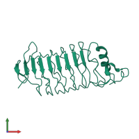 PDB entry 3wo9 coloured by chain, front view.