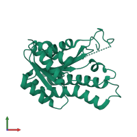 PDB entry 3woh coloured by chain, front view.