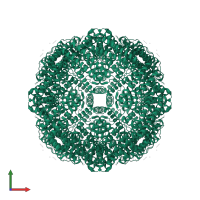 Ferritin light chain in PDB entry 3wvu, assembly 1, front view.