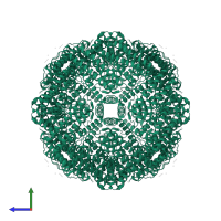 Ferritin light chain in PDB entry 3wvu, assembly 1, side view.
