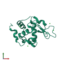 PDB entry 3ww5 coloured by chain, front view.