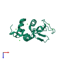 PDB entry 3ww5 coloured by chain, top view.