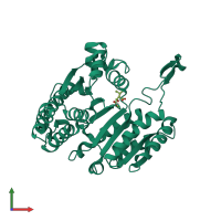 PDB entry 3wzv coloured by chain, front view.