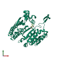 PDB entry 3wzw coloured by chain, front view.