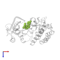 6-{(1S)-1-[6-(1-methyl-1H-pyrazol-4-yl)[1,2,4]triazolo[4,3-b]pyridazin-3-yl]ethyl}quinoline in PDB entry 3zc5, assembly 1, top view.