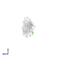 CALCIUM ION in PDB entry 3ze0, assembly 2, side view.