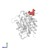 Modified residue PTR in PDB entry 3zep, assembly 3, side view.