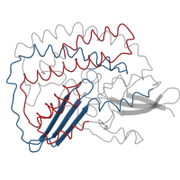 The deposited structure of PDB entry 3zfs contains 2 copies of Pfam domain PF00374 (Nickel-dependent hydrogenase) in F420-reducing hydrogenase, subunit alpha. Showing 2 copies in chain A.