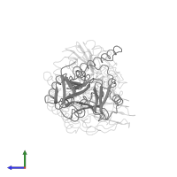 F420-reducing hydrogenase, subunit beta in PDB entry 3zfs, assembly 1, side view.