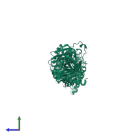 Serpin H1 in PDB entry 3zha, assembly 3, side view.