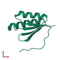 PDB entry 3zii coloured by chain, front view.