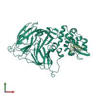 PDB entry 3ziy coloured by chain, front view.