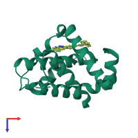 PDB entry 3zlo coloured by chain, top view.