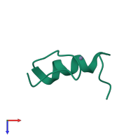 PDB entry 3znf coloured by chain, top view.