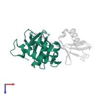 RNA-directed RNA polymerase L in PDB entry 3znh, assembly 1, top view.