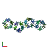 PDB entry 3znj coloured by chain, front view.