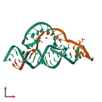 PDB entry 3zp8 coloured by chain, front view.