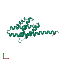 PDB entry 3zta coloured by chain, front view.
