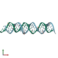 PDB entry 406d coloured by chain, ensemble of 4 models, front view.