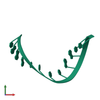 PDB entry 413d coloured by chain, front view.