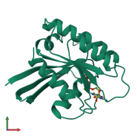 PDB entry 421p coloured by chain, front view.