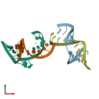 PDB entry 429d coloured by chain, front view.
