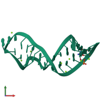 PDB entry 430d coloured by chain, front view.