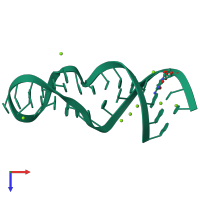 PDB entry 430d coloured by chain, top view.