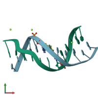 PDB entry 455d coloured by chain, front view.