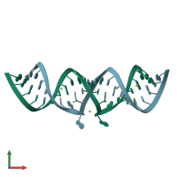 PDB entry 462d coloured by chain, front view.