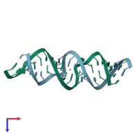 PDB entry 462d coloured by chain, top view.