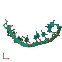 PDB entry 481d coloured by chain, front view.