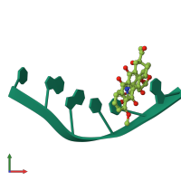 PDB entry 482d coloured by chain, front view.