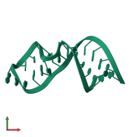 PDB entry 483d coloured by chain, front view.