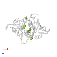 SULFATE ION in PDB entry 4a1j, assembly 1, top view.