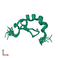 PDB entry 4a24 coloured by chain, ensemble of 20 models, front view.