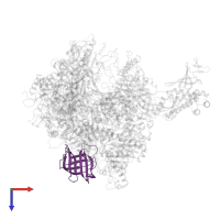 DNA-directed RNA polymerases I, II, and III subunit RPABC3 in PDB entry 4a3c, assembly 1, top view.