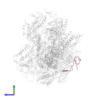 DNA-directed RNA polymerases I, II, and III subunit RPABC4 in PDB entry 4a3m, assembly 1, side view.