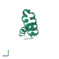 PDB entry 4a3n coloured by chain, side view.
