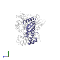 Ubiquitin-conjugating enzyme E2 D2 in PDB entry 4a4c, assembly 1, side view.