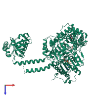 PDB entry 4a4z coloured by chain, top view.