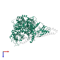 Phosphatidylinositol 4,5-bisphosphate 3-kinase catalytic subunit alpha isoform in PDB entry 4a55, assembly 1, top view.